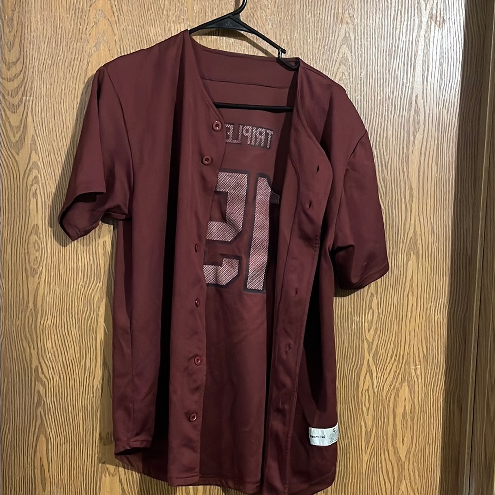 Maroon Button-Up Jersey